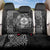 Personalized Monmouthshire Sir Fynwy Back Car Seat Cover Black Fleur-de-lis Celtic-inspired - Wonder Print Shop