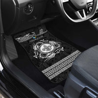 Personalized Monmouthshire Sir Fynwy Car Mats Black Fleur-de-lis Celtic-inspired - Wonder Print Shop