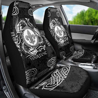 Personalized Monmouthshire Sir Fynwy Car Seat Cover Black Fleur-de-lis Celtic-inspired - Wonder Print Shop