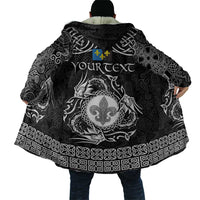 Personalized Monmouthshire Sir Fynwy Cloak Black Fleur-de-lis Celtic-inspired - Wonder Print Shop