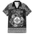 Personalized Monmouthshire Sir Fynwy Family Matching Long Sleeve Bodycon Dress and Hawaiian Shirt Black Fleur-de-lis Celtic-inspired - Wonder Print Shop