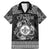 Personalized Monmouthshire Sir Fynwy Family Matching Mermaid Dress and Hawaiian Shirt Black Fleur-de-lis Celtic-inspired - Wonder Print Shop