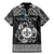 Personalized Monmouthshire Sir Fynwy Family Matching Mermaid Dress and Hawaiian Shirt Black Fleur-de-lis Celtic-inspired - Wonder Print Shop