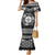 Personalized Monmouthshire Sir Fynwy Family Matching Mermaid Dress and Hawaiian Shirt Black Fleur-de-lis Celtic-inspired - Wonder Print Shop