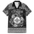 Personalized Monmouthshire Sir Fynwy Family Matching Off Shoulder Maxi Dress and Hawaiian Shirt Black Fleur-de-lis Celtic-inspired - Wonder Print Shop