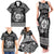 Personalized Monmouthshire Sir Fynwy Family Matching Tank Maxi Dress and Hawaiian Shirt Black Fleur-de-lis Celtic-inspired - Wonder Print Shop