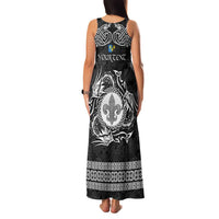 Personalized Monmouthshire Sir Fynwy Family Matching Tank Maxi Dress and Hawaiian Shirt Black Fleur-de-lis Celtic-inspired - Wonder Print Shop