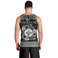 Personalized Monmouthshire Sir Fynwy Men Tank Top Black Fleur-de-lis Celtic-inspired - Wonder Print Shop