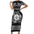 Personalized Monmouthshire Sir Fynwy Short Sleeve Bodycon Dress Black Fleur-de-lis Celtic-inspired - Wonder Print Shop