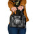 Personalized Monmouthshire Sir Fynwy Shoulder Handbag Black Fleur-de-lis Celtic-inspired - Wonder Print Shop