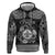 Personalized Monmouthshire Sir Fynwy Zip Hoodie Black Fleur-de-lis Celtic-inspired - Wonder Print Shop