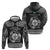 Personalized Monmouthshire Sir Fynwy Zip Hoodie Black Fleur-de-lis Celtic-inspired - Wonder Print Shop