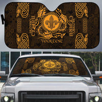 Personalized Monmouthshire Sir Fynwy Auto Sun Shade Gold Fleur-de-lis Celtic-inspired - Wonder Print Shop