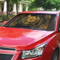 Personalized Monmouthshire Sir Fynwy Auto Sun Shade Gold Fleur-de-lis Celtic-inspired - Wonder Print Shop