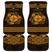 Personalized Monmouthshire Sir Fynwy Car Mats Gold Fleur-de-lis Celtic-inspired - Wonder Print Shop