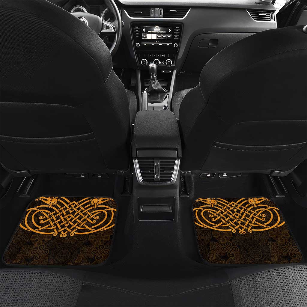 Personalized Monmouthshire Sir Fynwy Car Mats Gold Fleur-de-lis Celtic-inspired - Wonder Print Shop