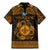 Personalized Monmouthshire Sir Fynwy Family Matching Mermaid Dress and Hawaiian Shirt Gold Fleur-de-lis Celtic-inspired - Wonder Print Shop