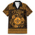 Personalized Monmouthshire Sir Fynwy Family Matching Summer Maxi Dress and Hawaiian Shirt Gold Fleur-de-lis Celtic-inspired - Wonder Print Shop