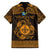 Personalized Monmouthshire Sir Fynwy Family Matching Summer Maxi Dress and Hawaiian Shirt Gold Fleur-de-lis Celtic-inspired - Wonder Print Shop