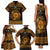 Personalized Monmouthshire Sir Fynwy Family Matching Tank Maxi Dress and Hawaiian Shirt Gold Fleur-de-lis Celtic-inspired - Wonder Print Shop