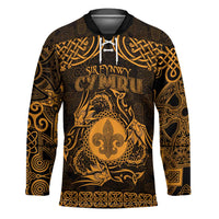 Personalized Monmouthshire Sir Fynwy Hockey Jersey Gold Fleur-de-lis Celtic-inspired - Wonder Print Shop