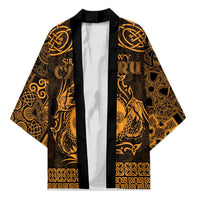 Personalized Monmouthshire Sir Fynwy Kimono Gold Fleur-de-lis Celtic-inspired - Wonder Print Shop