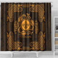 Personalized Monmouthshire Sir Fynwy Shower Curtain Gold Fleur-de-lis Celtic-inspired - Wonder Print Shop
