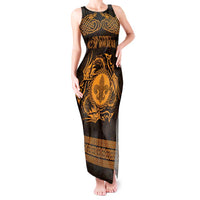 Personalized Monmouthshire Sir Fynwy Tank Maxi Dress Gold Fleur-de-lis Celtic-inspired - Wonder Print Shop