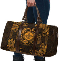 Personalized Monmouthshire Sir Fynwy Travel Bag Gold Fleur-de-lis Celtic-inspired - Wonder Print Shop