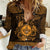 Personalized Monmouthshire Sir Fynwy Women Casual Shirt Gold Fleur-de-lis Celtic-inspired - Wonder Print Shop