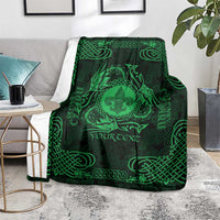 Personalized Monmouthshire Sir Fynwy Blanket Green Fleur-de-lis Celtic-inspired - Wonder Print Shop