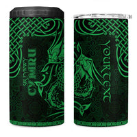 Personalized Monmouthshire Sir Fynwy 4 in 1 Can Cooler Tumbler Green Fleur-de-lis Celtic-inspired - Wonder Print Shop
