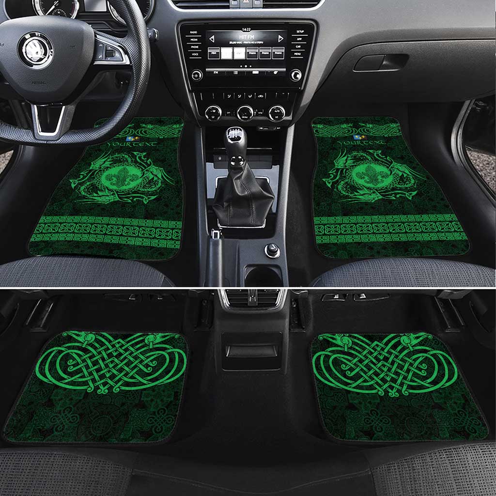 Personalized Monmouthshire Sir Fynwy Car Mats Green Fleur-de-lis Celtic-inspired - Wonder Print Shop