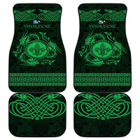 Personalized Monmouthshire Sir Fynwy Car Mats Green Fleur-de-lis Celtic-inspired - Wonder Print Shop