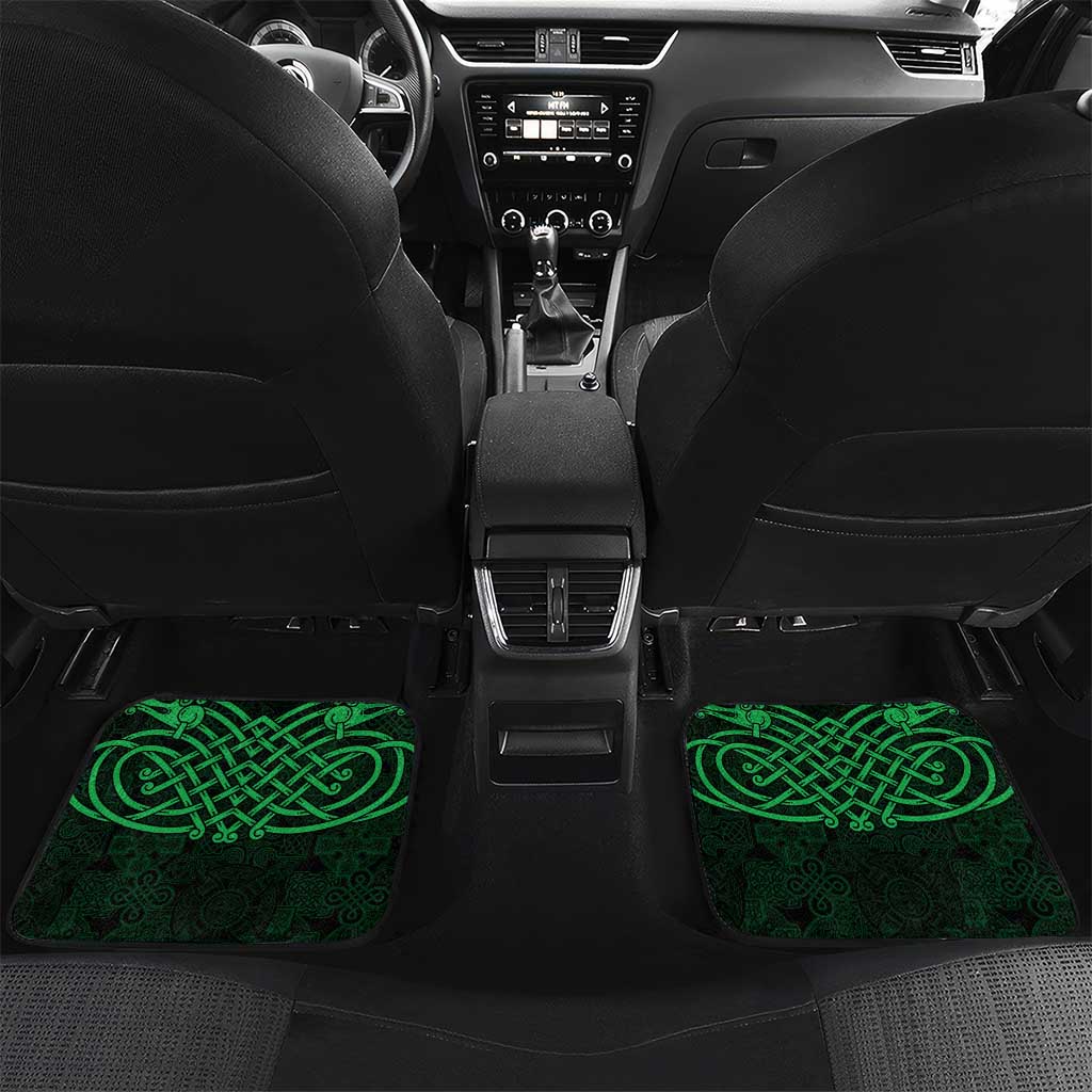 Personalized Monmouthshire Sir Fynwy Car Mats Green Fleur-de-lis Celtic-inspired - Wonder Print Shop