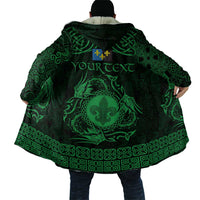 Personalized Monmouthshire Sir Fynwy Cloak Green Fleur-de-lis Celtic-inspired - Wonder Print Shop