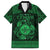 Personalized Monmouthshire Sir Fynwy Family Matching Long Sleeve Bodycon Dress and Hawaiian Shirt Green Fleur-de-lis Celtic-inspired - Wonder Print Shop