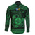 Personalized Monmouthshire Sir Fynwy Family Matching Long Sleeve Bodycon Dress and Hawaiian Shirt Green Fleur-de-lis Celtic-inspired - Wonder Print Shop