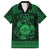 Personalized Monmouthshire Sir Fynwy Family Matching Short Sleeve Bodycon Dress and Hawaiian Shirt Green Fleur-de-lis Celtic-inspired - Wonder Print Shop