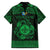 Personalized Monmouthshire Sir Fynwy Family Matching Short Sleeve Bodycon Dress and Hawaiian Shirt Green Fleur-de-lis Celtic-inspired - Wonder Print Shop