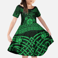 Personalized Monmouthshire Sir Fynwy Family Matching Summer Maxi Dress and Hawaiian Shirt Green Fleur-de-lis Celtic-inspired - Wonder Print Shop