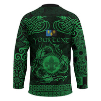 Personalized Monmouthshire Sir Fynwy Hockey Jersey Green Fleur-de-lis Celtic-inspired - Wonder Print Shop