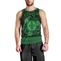 Personalized Monmouthshire Sir Fynwy Men Tank Top Green Fleur-de-lis Celtic-inspired - Wonder Print Shop