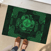 Personalized Monmouthshire Sir Fynwy Rubber Doormat Green Fleur-de-lis Celtic-inspired - Wonder Print Shop