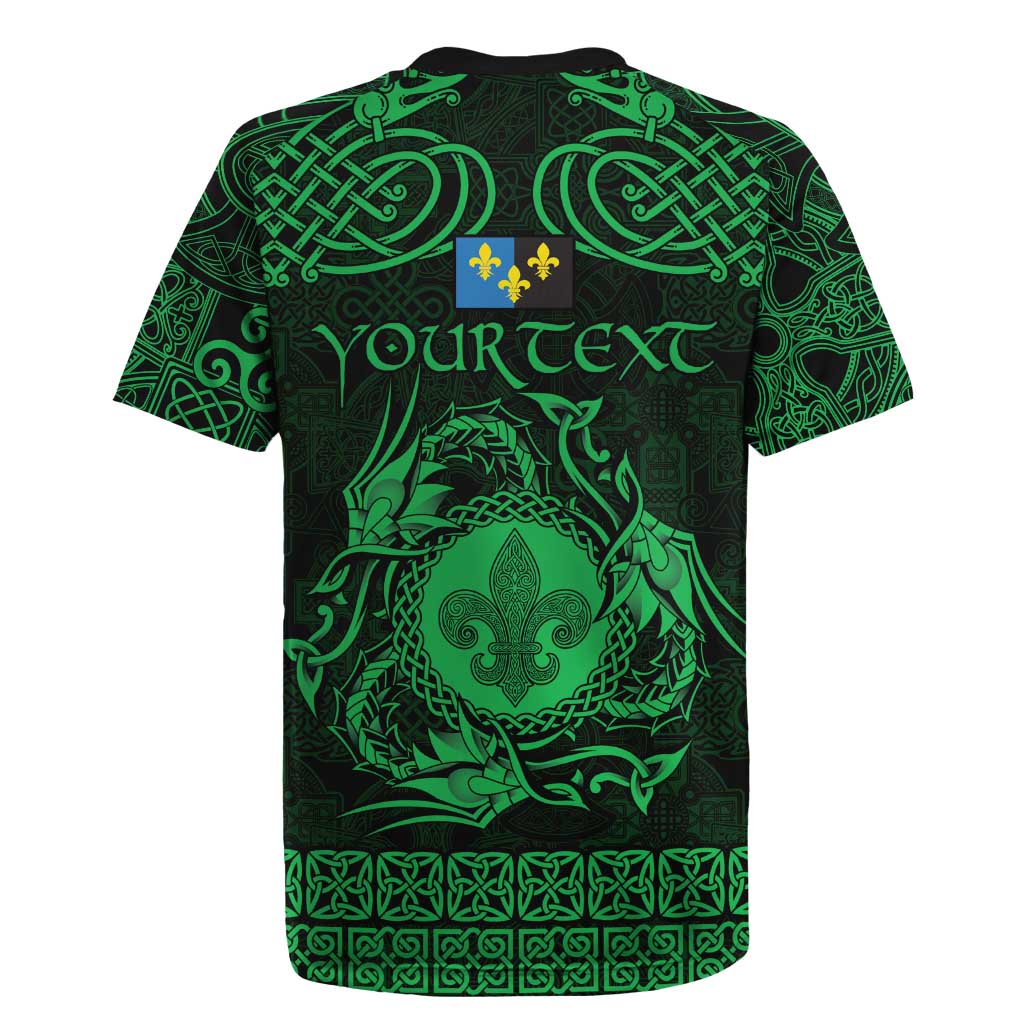 Personalized Monmouthshire Sir Fynwy Rugby Jersey Green Fleur-de-lis Celtic-inspired - Wonder Print Shop