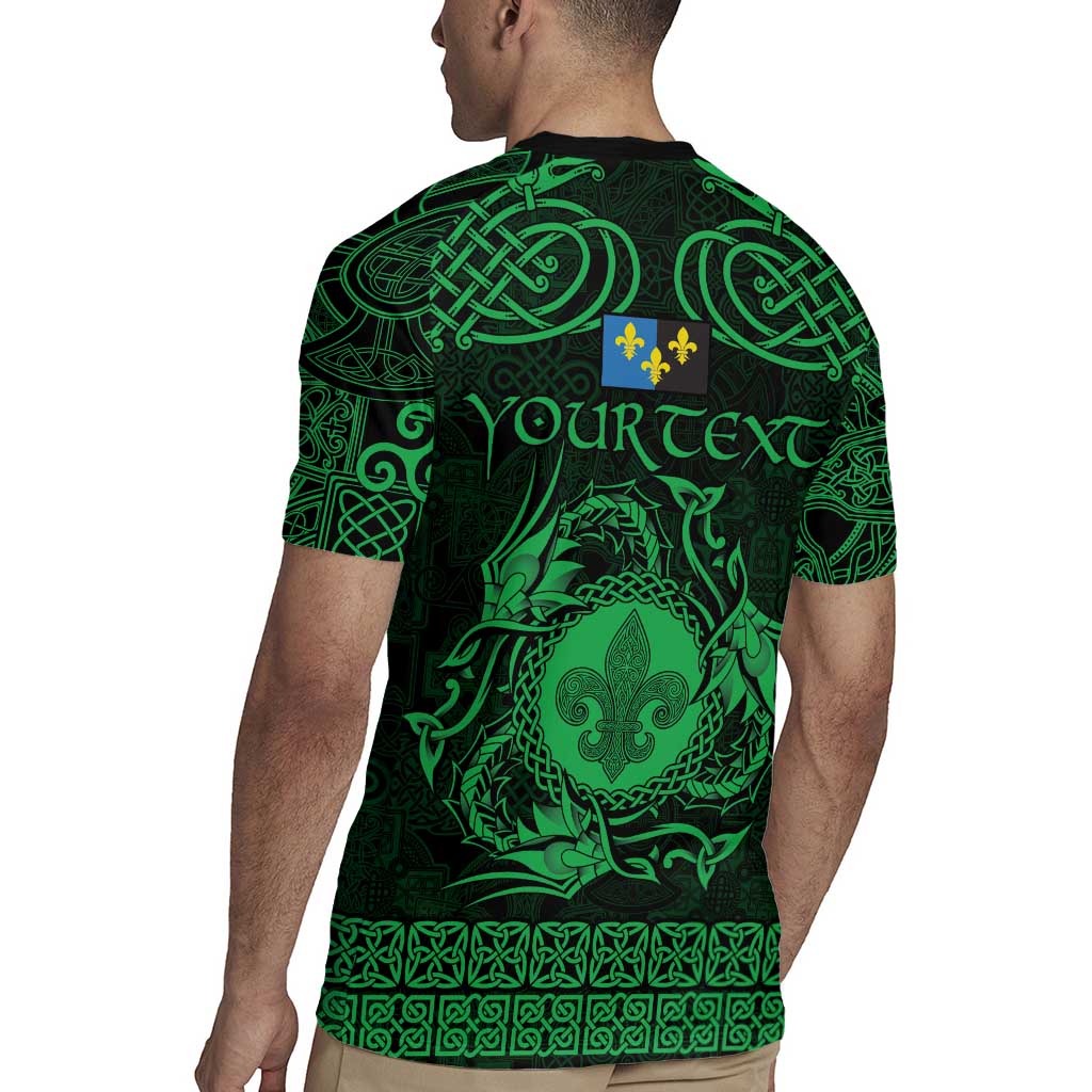 Personalized Monmouthshire Sir Fynwy Rugby Jersey Green Fleur-de-lis Celtic-inspired - Wonder Print Shop
