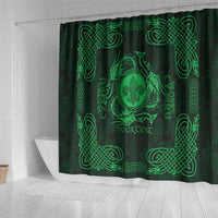 Personalized Monmouthshire Sir Fynwy Shower Curtain Green Fleur-de-lis Celtic-inspired - Wonder Print Shop