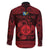 Personalized Monmouthshire Sir Fynwy Family Matching Long Sleeve Bodycon Dress and Hawaiian Shirt Red Fleur-de-lis Celtic-inspired - Wonder Print Shop