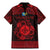 Personalized Monmouthshire Sir Fynwy Family Matching Mermaid Dress and Hawaiian Shirt Red Fleur-de-lis Celtic-inspired - Wonder Print Shop