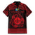Personalized Monmouthshire Sir Fynwy Family Matching Off Shoulder Maxi Dress and Hawaiian Shirt Red Fleur-de-lis Celtic-inspired - Wonder Print Shop